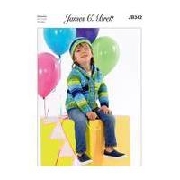 James C Brett Party Time Boys Jacket and Hat Pattern JB342