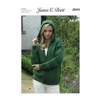 james c brett marble chunky glamour ladys cardigan pattern jb425