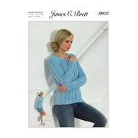 James C Brett Glisten Sweater PatternJB432