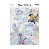 James C Brett Baby Marble DK Knitting Jacket, Blanket and Hat Pattern JB010