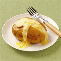 jacket potato with cheese onion