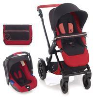 Jane Twone Single with 1 x Koos Travel System in Scarlet