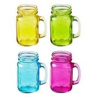 Jam Jar Handled Glasses Set of 4