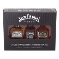 jack daniels family whiskey 3x 5cl miniatures gift pack