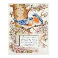 janlynn counted cross stitch kit blue birds