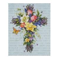Janlynn Counted Cross Stitch Kit Spring Floral Cross