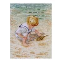 Janlynn Counted Cross Stitch Kit Boy with Horseshoe Crab