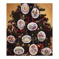 Janlynn Counted Cross Stitch Christmas Gardener's Ornaments