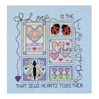 janlynn counted cross stitch kit love is the thread