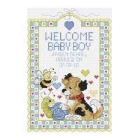 Janlynn Counted Cross Stitch Kit Welcome Baby Boy