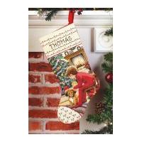 Janlynn Counted Cross Stitch Kit Waiting For Santa Stocking