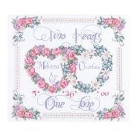 Janlynn Counted Cross Stitch Kit Two Hearts, One Love