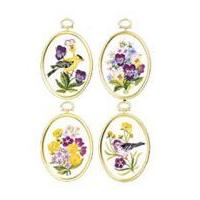 Janlynn Embroidery Kit Wildflowers & Finches 4 with frames