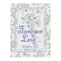 Janlynn Counted Cross Stitch Kit Forever Love Wedding Sampler