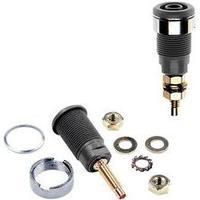 Jack socket Socket, vertical vertical Pin diameter: 4 mm Black MultiContact SLB4-G 1 pc(s)