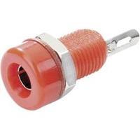 Jack socket Socket, vertical vertical Pin diameter: 4 mm Red SCI 1 pc(s)