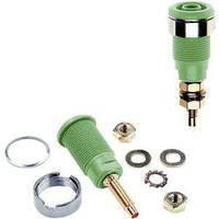 Jack socket Socket, vertical vertical Pin diameter: 4 mm Green MultiContact SLB4-G 1 pc(s)