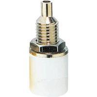 Jack socket Socket, vertical vertical Pin diameter: 4 mm White BKL Electronic 72312 1 pc(s)