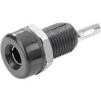 Jack socket Socket, vertical vertical Pin diameter: 4 mm Black SCI 1 pc(s)