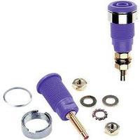 Jack socket Socket, vertical vertical Pin diameter: 4 mm Violet MultiContact SLB4-G 1 pc(s)