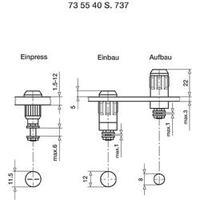 Jack socket Socket, vertical vertical Pin diameter: 4 mm Red MultiContact XUB-G 1 pc(s)