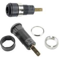 Jack socket Socket, vertical vertical Pin diameter: 2 mm Black MultiContact SLB2-F2.8 1 pc(s)