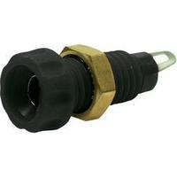 Jack socket Socket, vertical vertical Pin diameter: 4 mm Black Cliff CL1450A 1 pc(s)