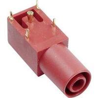 Jack socket Socket, horizontal mount Pin diameter: 4 mm Red MultiContact SLB4-I/90 1 pc(s)