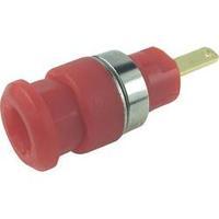 Jack socket Socket, vertical vertical Pin diameter: 4 mm Red Cliff FCR7360R 1 pc(s)