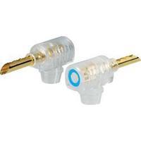 Jack plug Plug, right angle Pin diameter: 4 mm Blue BKL Electronic 106000 1 pc(s)