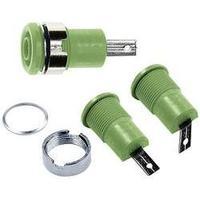 Jack socket Socket, vertical vertical Pin diameter: 4 mm Green MultiContact SLB4-F/A 1 pc(s)