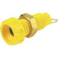 Jack socket Socket, vertical vertical Pin diameter: 4 mm Yellow Cliff CL1454A 1 pc(s)