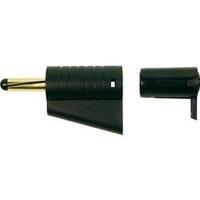 Jack plug Plug, straight Pin diameter: 4 mm Black Cliff FCR149850 1 pc(s)