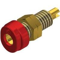 Jack socket Socket, vertical vertical Pin diameter: 4 mm Red SKS Hirschmann BUG 10 Au 1 pc(s)