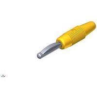 Jack plug Plug, straight Pin diameter: 4 mm Yellow SKS Hirschmann VON 20 1 pc(s)