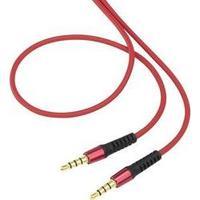 Jack Audio/phono Cable [1x Jack plug 3.5 mm - 1x Jack plug 3.5 mm] 0.50 m Red SuperSoft sheath, gold plated connectors S