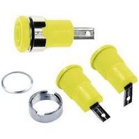 Jack socket Socket, vertical vertical Pin diameter: 4 mm Yellow MultiContact SLB4-F/A 1 pc(s)