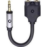 Jack Audio/phono Y adapter [1x Jack plug 3.5 mm - 2x Jack socket 3.5 mm] Gold Oehlbach