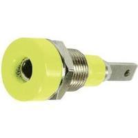 jack socket socket vertical vertical pin diameter 2 mm green yellow mu ...