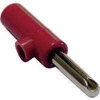 Jack plug Plug, straight Pin diameter: 4 mm Red Schnepp 1 pc(s)