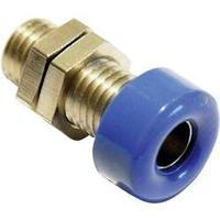 Jack socket Socket, vertical vertical Pin diameter: 4 mm Blue Schnepp 1 pc(s)