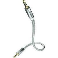 Jack Audio/phono Cable [1x Jack plug 3.5 mm - 1x Jack plug 3.5 mm] 1.50 m White, Silver gold plated connectors Inakustik