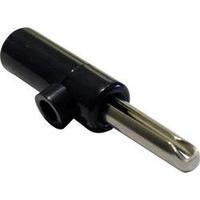 Jack plug Plug, straight Pin diameter: 4 mm Black Schnepp 1 pc(s)