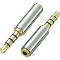 Jack Audio/phono Adapter [1x Jack plug 3.5 mm - 1x Jack socket 2.5 mm] Silver SpeaKa Professional