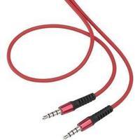 Jack Audio/phono Cable [1x Jack plug 3.5 mm - 1x Jack plug 3.5 mm] 1 m Red SuperSoft sheath, gold plated connectors Spea