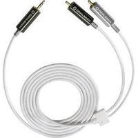 Jack / RCA Audio/phono Cable [1x Jack plug 3.5 mm - 2x RCA plug (phono)] 1 m White gold plated connectors Oehlbach