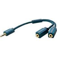 Jack Audio/phono Y adapter [1x Jack plug 3.5 mm - 2x Jack socket 3.5 mm] Blue clicktronic