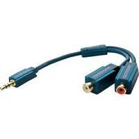 Jack / RCA Audio/phono Y adapter [1x Jack plug 3.5 mm - 2x RCA socket (phono)] Blue clicktronic