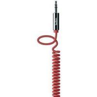 Jack Audio/phono Cable [1x Jack plug 3.5 mm - 1x Jack plug 3.5 mm] 1.80 m Red Spiral cable Belkin