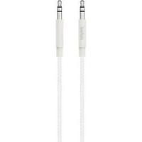 Jack Audio/phono Cable [1x Jack plug 3.5 mm - 1x Jack plug 3.5 mm] 1.20 m White with sleeve Belkin